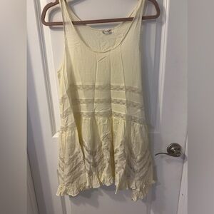 Free People Yellow Sleeveless Top